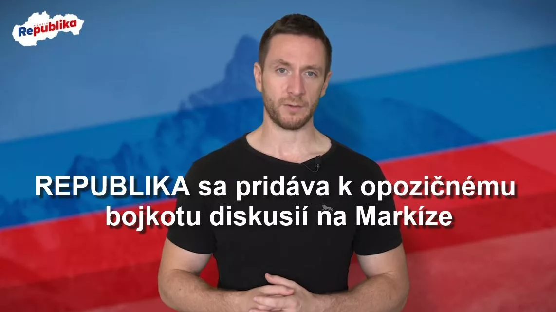 Video- M. Uhrík Hnutie REPUBLIKA sa pridáva k opozičnému bojkotu predvolebných relácií na Markíze.