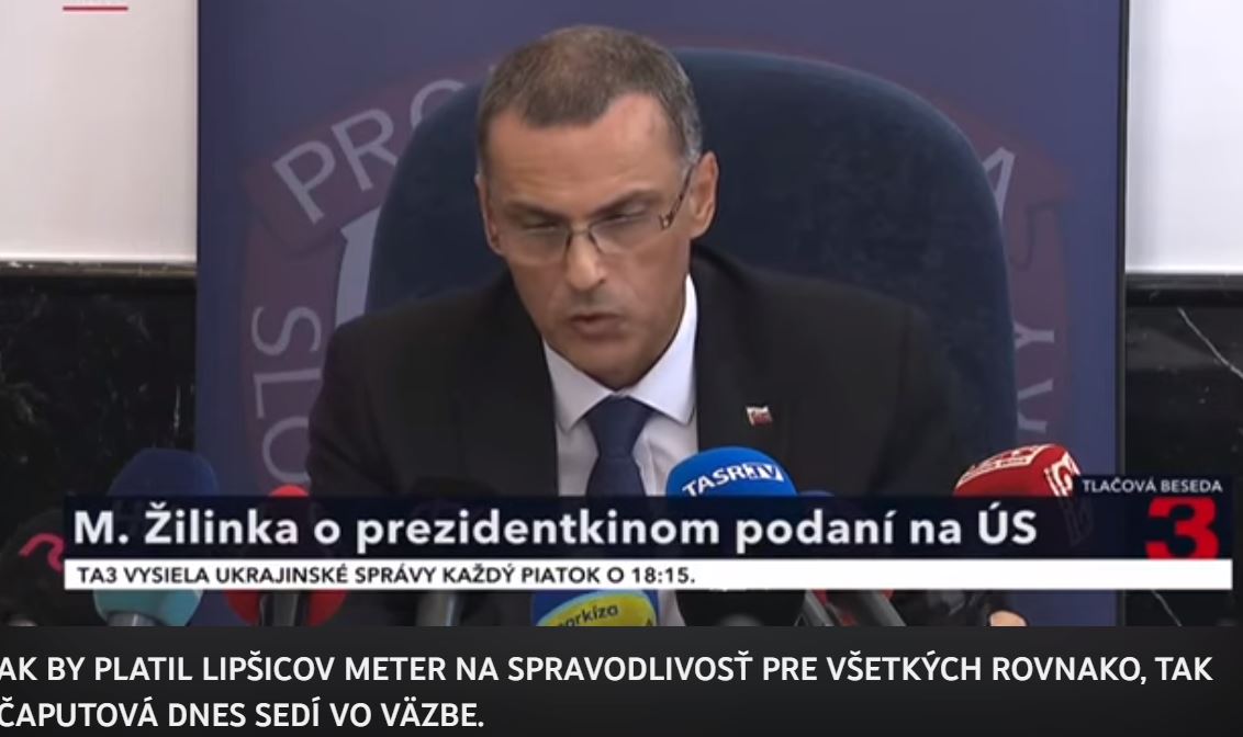 Video-AK BY PLATIL LIPŠICOV METER NA SPRAVODLIVOSŤ PRE VŠETKÝCH ROVNAKO, TAK ČAPUTOVÁ DNES SEDÍ VO VÄZBE A NIE V PREZIDENTSKOM PALÁCI