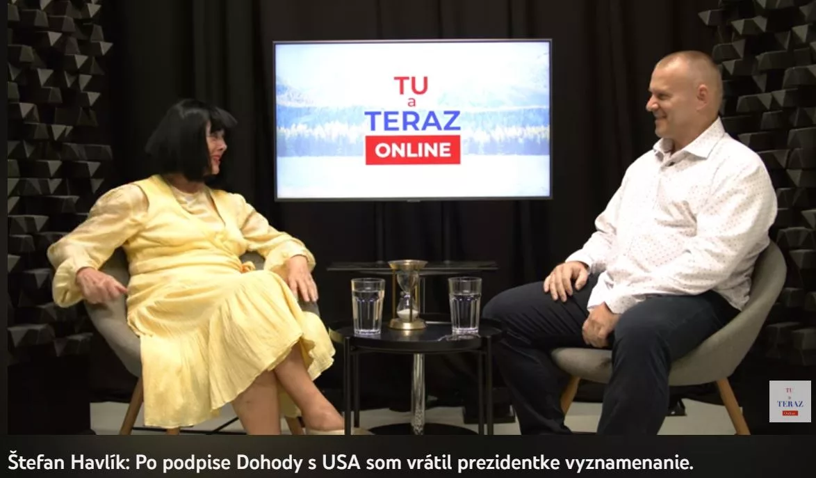 Erika Vincoureková sa zhovárala s majstrom sveta v kulturistike a bývalým vojakom Štefanom Havlíkom, ktorý vrátil prezidentke po podpise Dohody s USA štátne vyznamenanie
