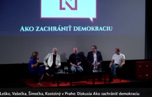 Leško, Vašečka, Šimečka, Kostolný v Prahe: Diskusia Ako zachrániť demokraciu
