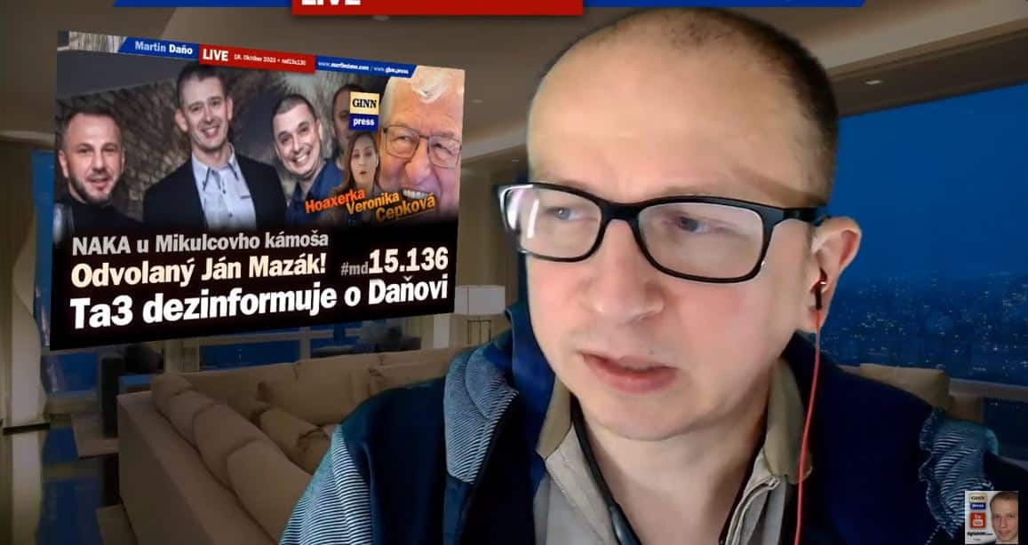 Live: Odvolaný Ján Mazák, televíza TA3 dezinformuje o Daňovi a NAKA u Mikulcovho kamaráta. 