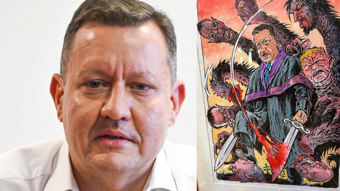 Karikatúra krvavej spravodlivosti, ktorú ako dar obdržal Daniel Lipšic, bude mať zrejme dohru