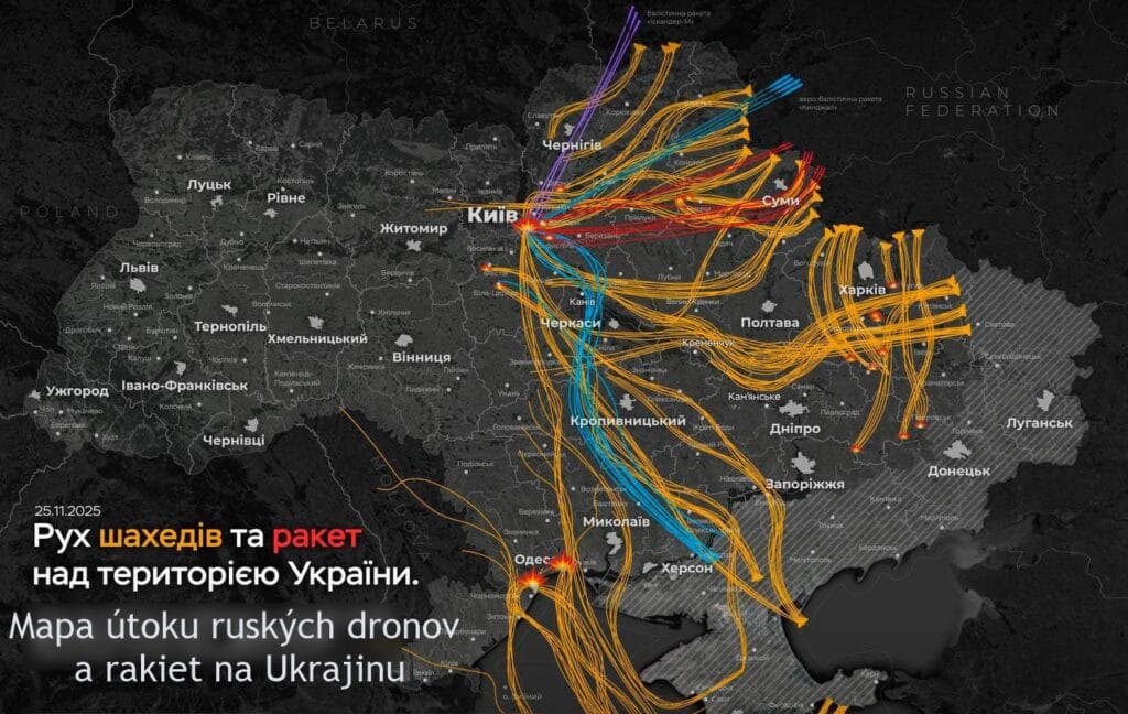 Ukrajina zostala po odvetných úderoch ruských vojsk bez elektriny a tepla.