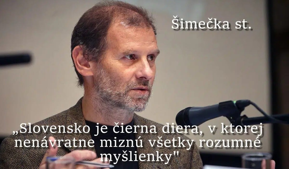 Pre Šimečku st. Nie Slovensko je periféria Európy, ale vaša progresívna kaviareň