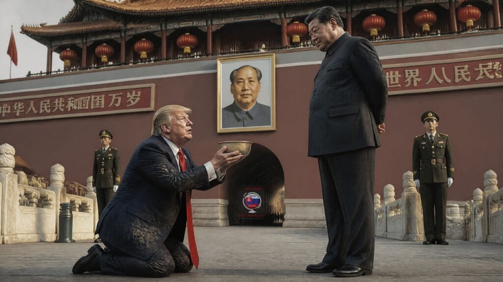 Trump v Pekingu v nezvyčajnej úlohe prositeľa, ktorý žobre o pomoc, píše Politico