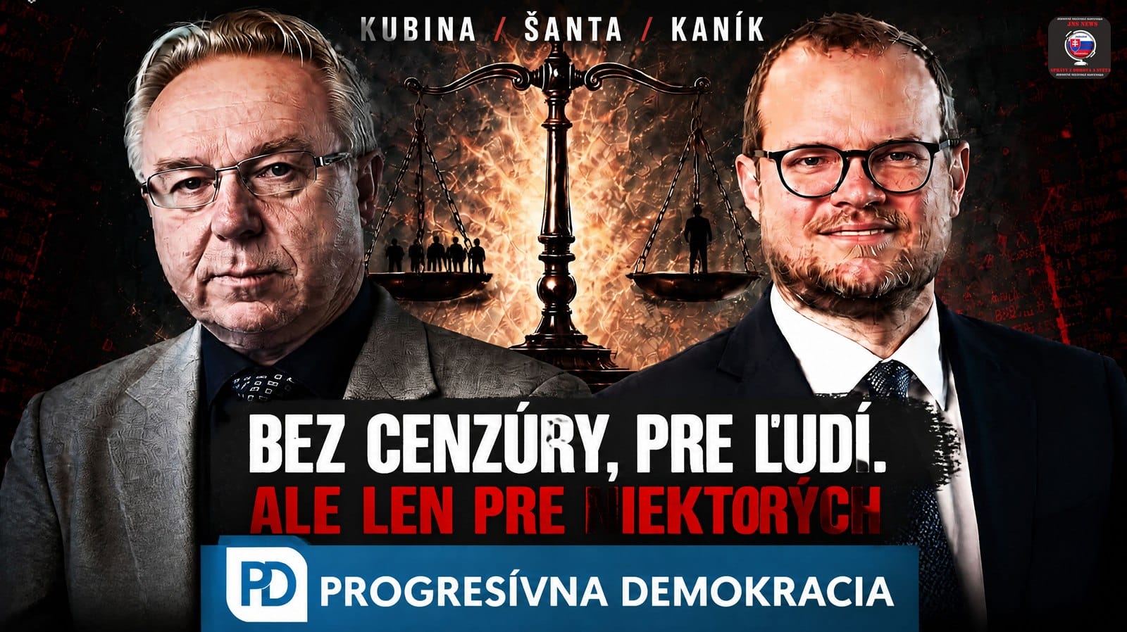 Kubina/ Šanta/ Kaník „Bez cenzúry, pre ľudí.“ ale len pre niektorých & Progresívna Demokracia – Video