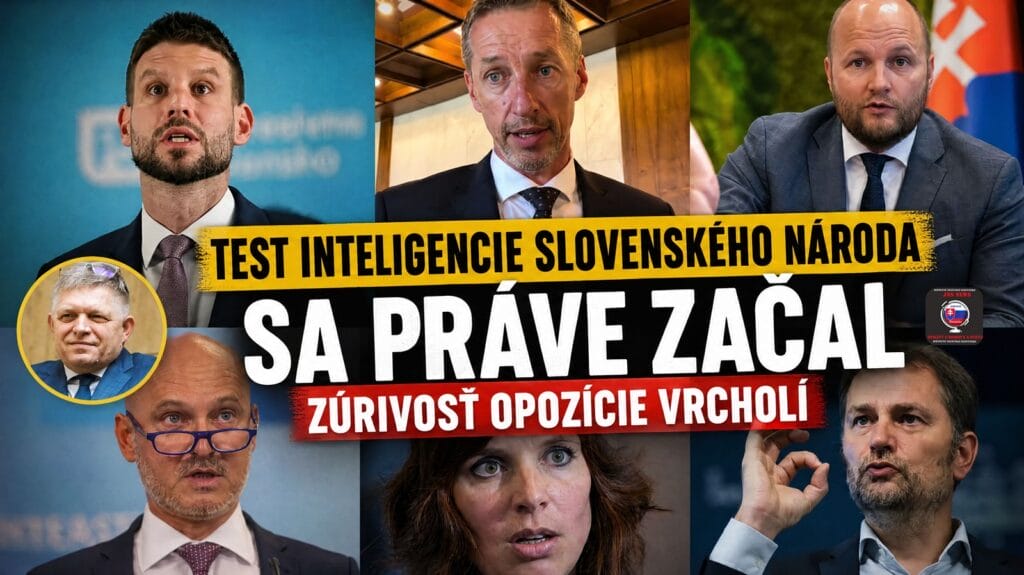 Test inteligencie slovenského národa sa práve začal. Patologická nenávisť opozície vrcholí
