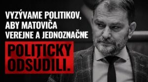 Matovič je zosobnením zla a degradácie politickej kultúry na Slovensku