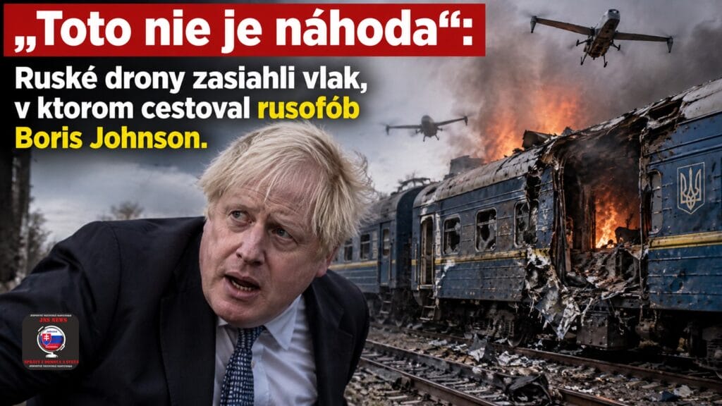„Toto nie je náhoda“: Ruské drony zasiahli vlak, v ktorom cestoval rusofób Boris Johnson.