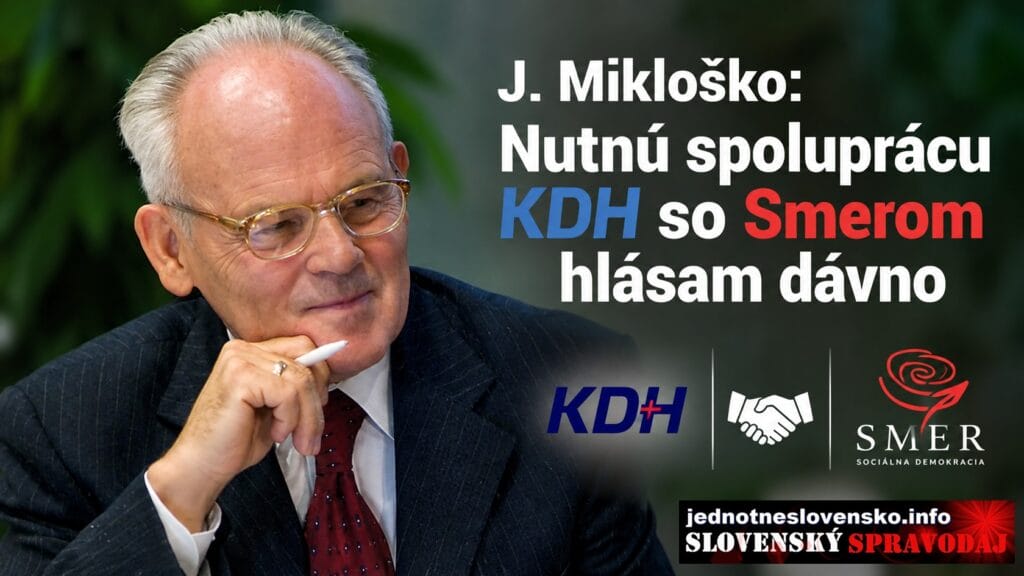 J. Mikloško: Nutnú spoluprácu KDH so Smerom hlásam dávno