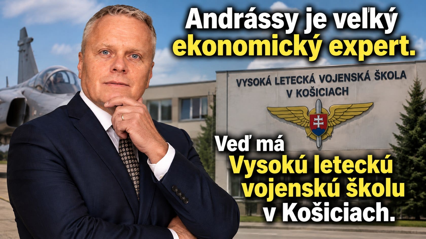 Andrássy je veľký ekonomický expert. Veď má Vysokú vojenskú školu v Košiciach