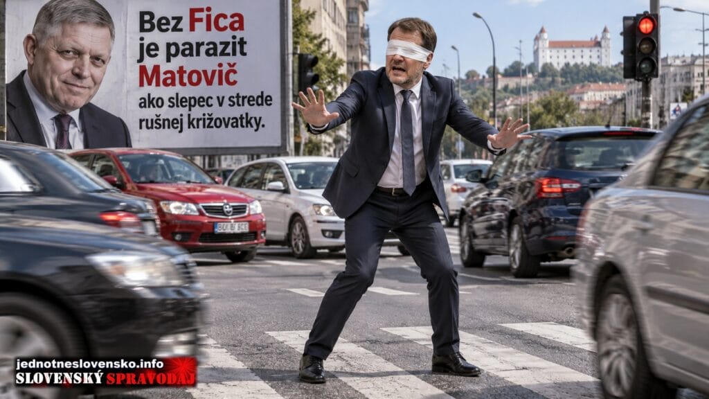 Bez Fica je parazit Matovič ako slepec v strede rušnej križovatky.