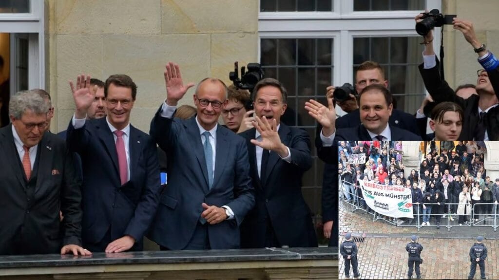 „Vrahovia“: Merz a Rutte boli vypískaní na odovzdávaní Vestfálskej ceny mieru