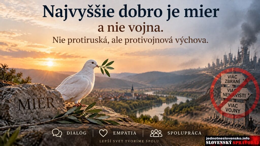 Najvyššie dobro je mier a nie Západný blahobyt, ktorý je vzďaľujúcou sa chimérou
