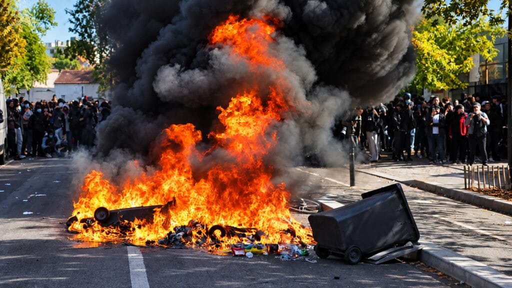 Násilné študentské protesty sa rozšírili z Francúzska do Belgicka