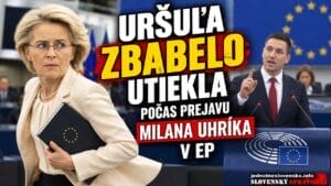 Uršuľa Leyenová zbabelo utiekla počas prejavu Milana Uhríka v EP