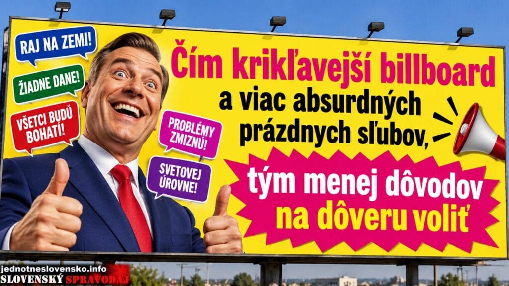 Čím krikľavejší billboard a viac sľubov, tým menej dôvodov na dôveru